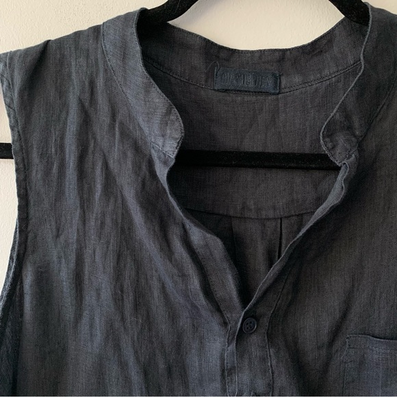 CP Shades Carmel Linen Sleeveless Top - Picture 3 of 4